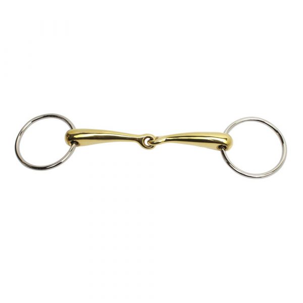 Loose Ring Weymouth Bradoon Single Jointed Solid Brass, Twisted Joints ...